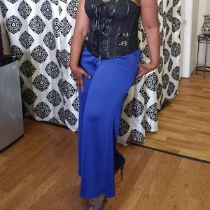 Royal Blue Straight Leg Pants